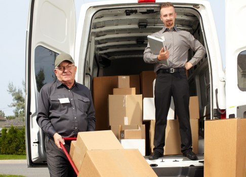 House removal team preparing a local move in Catford