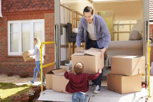 Removal van service helping with a move in Catford residential streets
