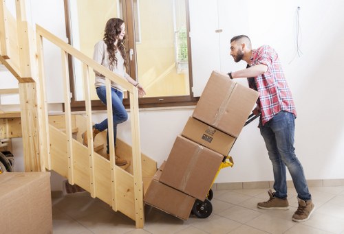 Low-carbon van loading recyclable furniture for a sustainable move in Catford