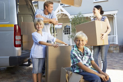 Unpacking boxes and organising a new home in Catford after a move